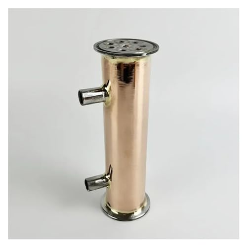 Kondensator, 2 Zoll, 51 Mm (AD 64 Mm), Destillier- Und Dephlegmator Aus Kupfer Mit 1/4 Zoll Innengewinde, Rückflusslänge 200 Mm von DYETEE