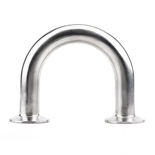 Lebensmittelqualität Tri Clamp 19-76 MM 304 Edelstahl Ferrule Sanitär 180 Grad U-Winkelstück Biegefitting Home Brew(25mm x ferrule 50.5) von DYETEE