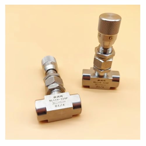 Nadelventile Aus Edelstahl 304, Mikroeinstellung WL11H-320P Durchflussregelventil, 1 Stück(NPT Thread,1/4") von DYETEE