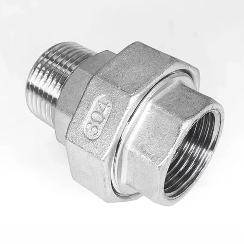 Rohrverbindung Aus Edelstahl 304, 1 Stück 1/4 3/81/2 3/41-1/4 1-1/2 Gussbeschläge Mit Innen- Und Außengewinde(C,2") von DYETEE