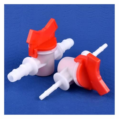 Ventile, 1~50 Stück 4~25 Mm POM-Kugelhahn Tropfbewässerungssystem Schlauch Pagodengelenk Gartenrohrventil(5 Pieces,6-6mm) von DYETEE