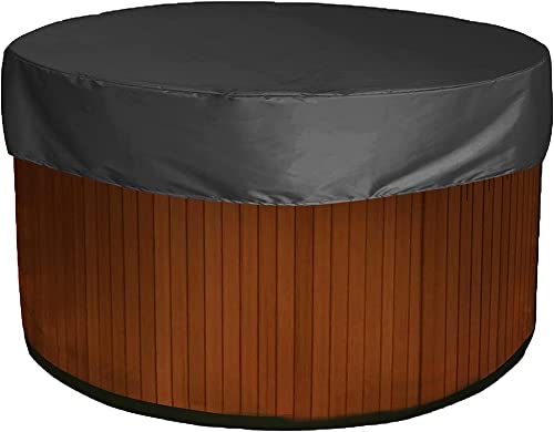 DYHQQ Runde Whirlpool-Abdeckung Spa-Abdeckung Wasserdicht Outdoor 210D Schwimmbadabdeckung Hot Tub Protector für Badewanne/Bubble Message Spa,200x30cm von DYHQQ