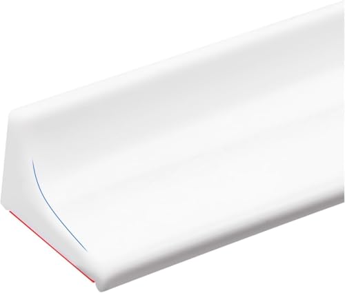 Wasserdichte Silikonstreifen für Bäder und Küchen, Dämme, selbstklebende Wassersperren, für Badumrandungen, Küchenspülen,Verhindert das Überlaufen von Wasser (255cm/100.3Zoll,Weiß) von DYHYUH