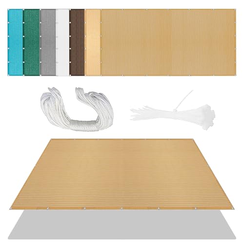 Sonnensegel Rechteckig 451 x 469 cm Rechteckig Atmungsaktiv 98% UV Schutz Nach Maß mit Ösen mit Ösen Ohne Bohren mit Seil für Patio Hinterhof Rasengarten, Sandgelb Sonnensegel Rechteckig 451 x 469 cm Rechteckig Atmungsaktiv 98% UV Schutz Nach Maß mit Ösen mit Ösen Ohne Bohren mit Seil für Patio Hinterhof Rasengarten, Sandgelb von DYINDUN