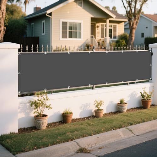 Sonnensegel mit Ösen Wasserdicht 135 x 340 cm Rechteckig Wasserdicht 98% UV Schutz Beschattungsnetz Sonnencreme inkl Befestigungsseile für Garten Terrasse Camping Outdoor, Dunkelgrau Sonnensegel mit Ösen Wasserdicht 135 x 340 cm Rechteckig Wasserdicht 98% UV Schutz Beschattungsnetz Sonnencreme inkl Befestigungsseile für Garten Terrasse Camping Outdoor, Dunkelgrau von DYINDUN