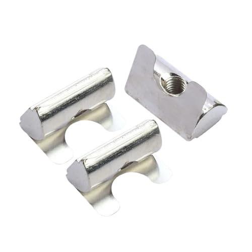 10 Stück Schrapnellmutter, T-Nut-Gleitmutter, vernickelte Schrapnell-Positionierungsmutter for Aluminiumprofile der Serien 30, 40 und 45 Einfache Montage(40-M5) von DYJLPP