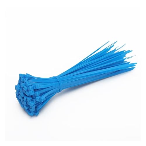 100 Stück Kabelbinder in verschiedenen Farben, mehrfarbige selbstsichernde aus Nylon, for Zuhause, Büro, Garten, Garage, Werkstatt(Blue,4x350mm) von DYJLPP