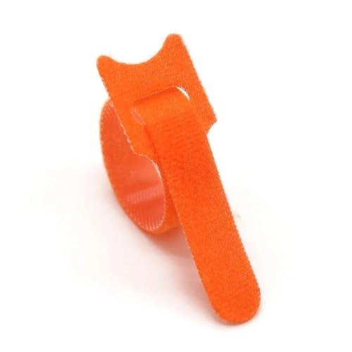 100 Stück lösbare Kabelbinder aus Kunststoff zur Befestigung wiederverwendbarer 150 200 250 300 mm Riemen Nylon, for Verpacken von Reißverschlussbündeln, Bandagen(Orange,150mm) von DYJLPP