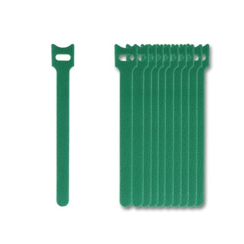 100 Stück wiederverwendbare Kabel-Organizer-Halter, Befestigungs-Kabelbinder-Bänder for Telefone, Drahtwickel-Management(Green,12x150mm) von DYJLPP