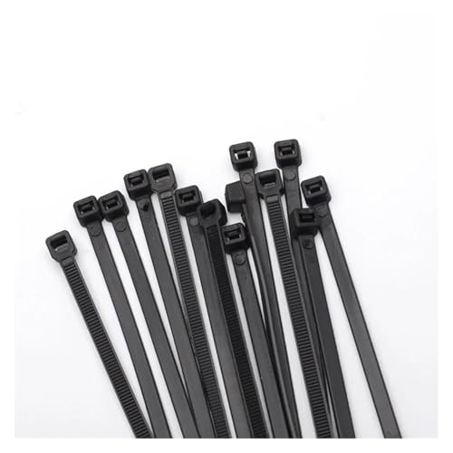 100 stücke Selbst-verriegelung Kunststoff Nylon Kabelbinder Veranstalter Draht Und Kabel(Black,5x250mm) von DYJLPP