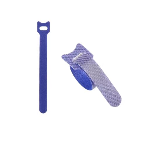 100PCS Abnehmbare Kabelbinder Farbige Kunststoffe Wiederverwendbare Nylon Loop Wrap Zip Ttype Krawatte Draht Verband - Einfache Montage(Blue,12x300mm) von DYJLPP