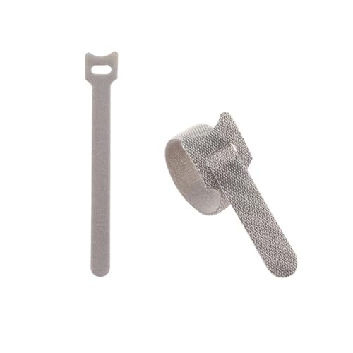 100PCS Abnehmbare Kabelbinder Farbige Kunststoffe Wiederverwendbare Nylon Loop Wrap Zip Ttype Krawatte Draht Verband - Einfache Montage(Gray,12x300mm) von DYJLPP