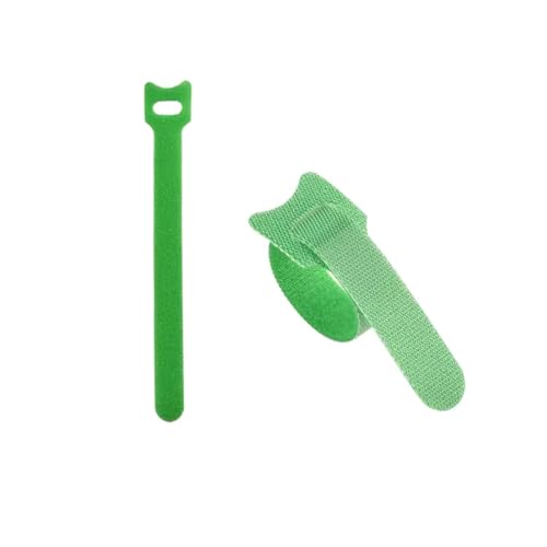 100PCS Abnehmbare Kabelbinder Farbige Kunststoffe Wiederverwendbare Nylon Loop Wrap Zip Ttype Krawatte Draht Verband - Einfache Montage(Green,12x300mm) von DYJLPP