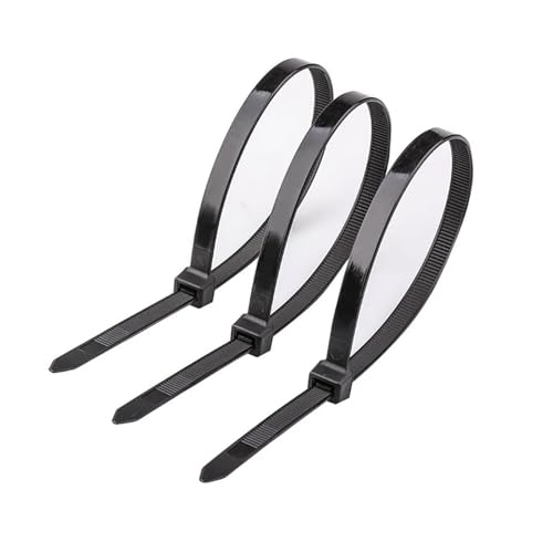 100PCS selbstsichernde Nylon-Kabelbinder Draht Zip Krawatten Set schwarz befestigen Kabelbinder - Einfache Montage(Black,3x300mm) von DYJLPP