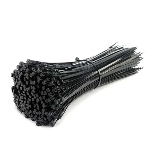 100Pcs selbstsichernde Kunststoff Nylon Kabelbinder Draht Zip Tie Kabelmanager(Black,2x150mm) von DYJLPP