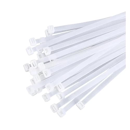 250/1000 Stück weiße Nylon-Kabelbinder, selbstsichernde Kabelbinder im Bündel - Einfache Montage(3x150mm) von DYJLPP