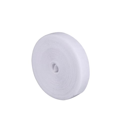 5,0 m Kabelbinder, wiederverwendbares Schleifenbündel, selbstklebender Verschluss, DIY-Zubehör, Nylonband, Organizer-Clip, Drahthalter-Management(WHITE,20mm) von DYJLPP