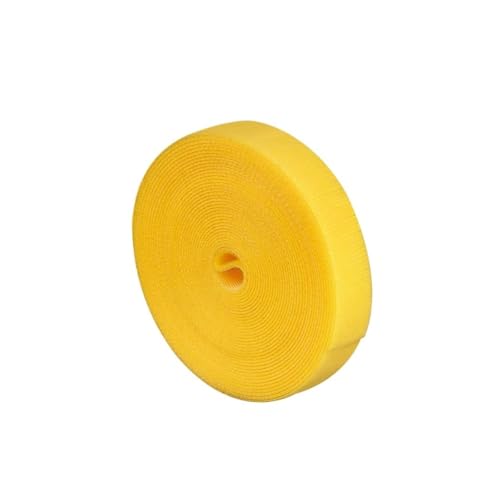 5,0 m Kabelbinder, wiederverwendbares Schleifenbündel, selbstklebender Verschluss, DIY-Zubehör, Nylonband, Organizer-Clip, Drahthalter-Management - Einfache Montage(Yellow,14.5mm) von DYJLPP