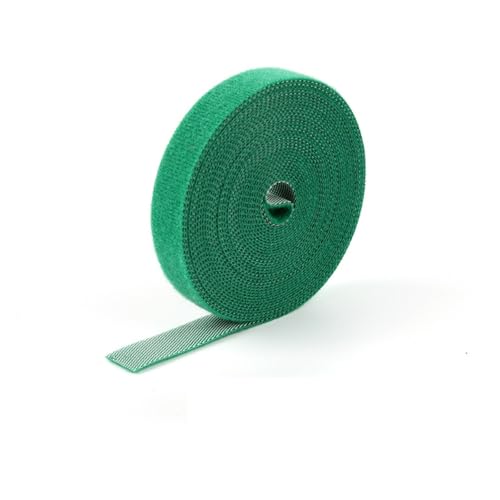 5 m/Rolle, 10/12/14,5/20/25 mm Breite, Kabel-Organizer, USB-Kabelaufwickler, Nylon, verstellbare Schnittbinder, Kopfhörerkabel-Kabelbinder - Einfache Montage(Green,5.0Mx14.5mm) von DYJLPP