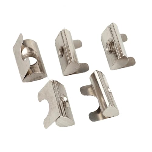 50 Stück Schrapnellmutternblock, elastische Mutter, Schrapnell, T-förmiger Block, Schiebemutter for Aluminiumprofile der Serien 20/30/40/45 Einfache Montage(45-M6) von DYJLPP