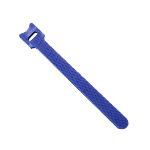 50 Stück Wiederverwendbare Befestigungskabelbinder, Verstellbare Kabelbinder, Nylon-Kabelmanagement-Gurte, Hakenschlaufen-Kabel-Organizer, Drahtbinder(Blue,12x300mm) von DYJLPP