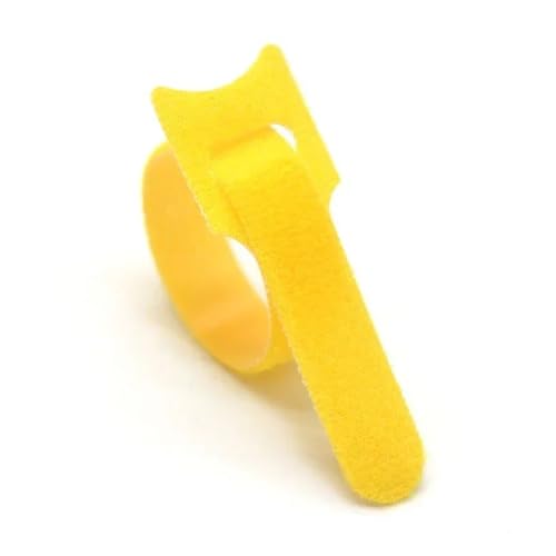 50 Stück lösbare Kabelbinder, Draht-Organizer, 15 20 25 30 cm, Nylon-Klettbänder, Wickelverschluss, Bündel, Verband, Krawatte, Kunststoffbefestigung - Einfache Montage(Yellow,12x300mm) von DYJLPP