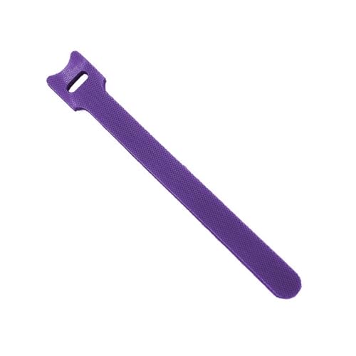 50 Stück lösbare Kabelbinder aus Kunststoff, Nylon, Hakenschlaufe, Reißverschluss, Bündelverschluss, Riemen, abnehmbarer T-Typ-Draht-Organizer(PURPLE,120mm) von DYJLPP