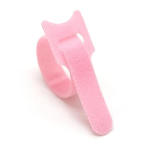 50 stücke Lösbare Kabelbinder Kunststoff Befestigung Wiederverwendbare Kabelbinder Straps Nylon Wrap Zip Bundle Verband Krawatte - Einfache Montage(Pink,250mm) von DYJLPP