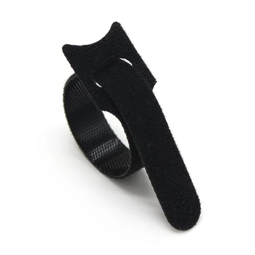 50 stücke Lösbare Kabelbinder Kunststoff Befestigung Wiederverwendbare Straps Nylon Wrap Zip Bundle Verband Krawatte(Black,250mm) von DYJLPP