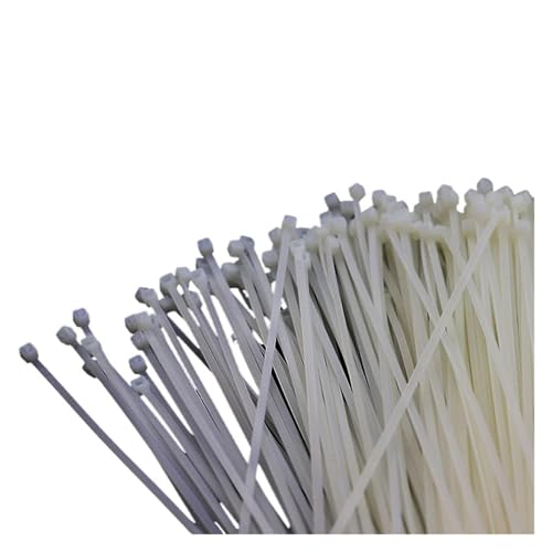 500 stücke Selbstsichernde Kunststoff Kabelbinder Nylon(White) von DYJLPP