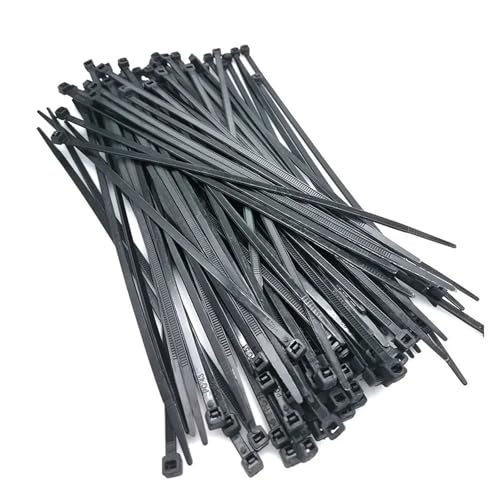 500 stücke Selbstsichernde Kunststoff Kabelbinder Nylon Kabelbinder - Einfache Montage(Black) von DYJLPP