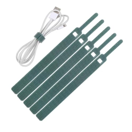 50PCS Wire Organizer Lösbare Kabelbinder Nylon Haken Schleife Riemen Wrap Zip Bundle Bandage Krawatte Kunststoff Befestigung(Green) von DYJLPP