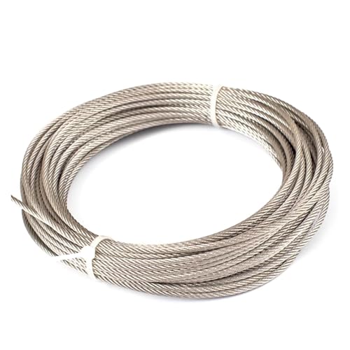 Hochbelastbar 10M/5M 0,5-3mm Durchmesser 7X7 Struktur 304 Edelstahl Drahtseil Dünnes Kabel Weicheres Angel-Hebekabel(1.8mmx5.0M) von DYJLPP