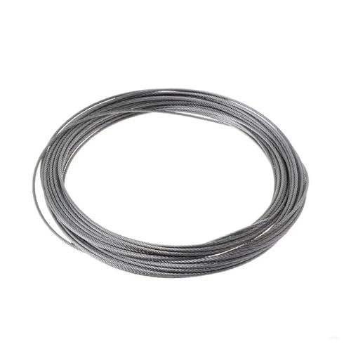 Hochbelastbar 10M 304 Edelstahl Draht Seil Weiche Angeln Hebe Kabel 7 × 7 Wäscheleine(2.5mm) von DYJLPP