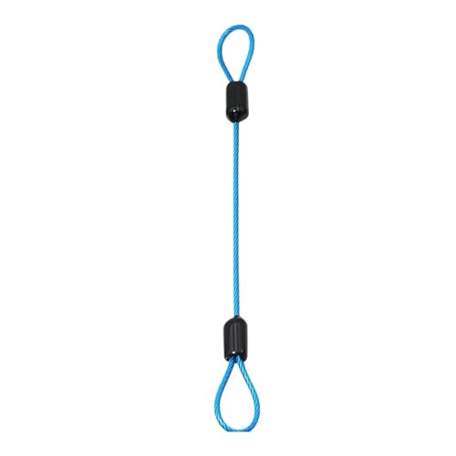 Hochbelastbar 2 Mm Edelstahldrahtseil, PVC-farbig Beschichtetes Kabel Mit Ring, Sicherheitsseilbefestigung, Hängeschlinge, Lanyard, Fahrradgepäckschloss(Blue,30cm) von DYJLPP