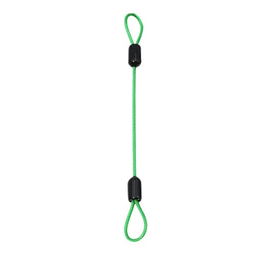 Hochbelastbar 2 Mm Edelstahldrahtseil, PVC-farbig Beschichtetes Kabel Mit Ring, Sicherheitsseilbefestigung, Hängeschlinge, Lanyard, Fahrradgepäckschloss(Green,200cm) von DYJLPP