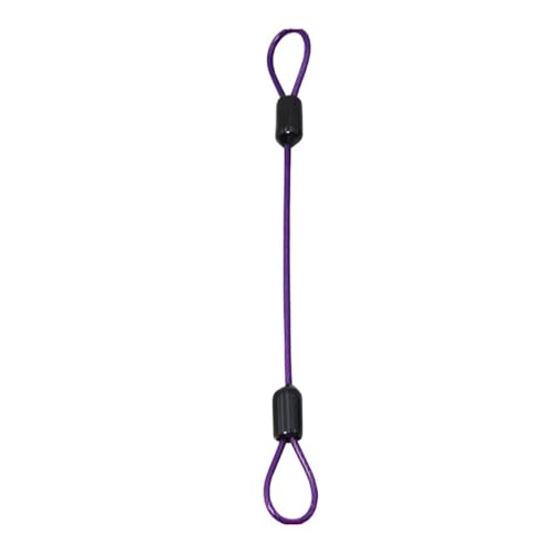 Hochbelastbar 2mm Edelstahl-Drahtseil PVC-Farbe Beschichtet Mit Ringkabel-Sicherheitsseil Feste Aufhängung Lanyard(Purple,200cm) von DYJLPP