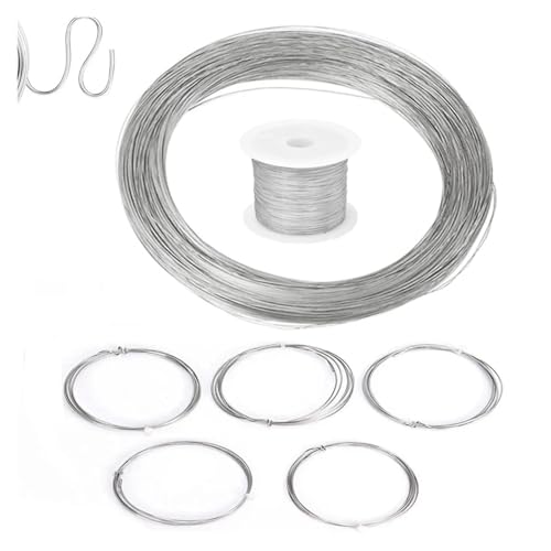 Hochbelastbar 304 Edelstahl Weich-/Hartstahldraht Einzelstrang Zurrdraht Weicheisendraht Rostfrei Durchmesser 0,02 mm-3 mm(0.04mm X 100M) von DYJLPP