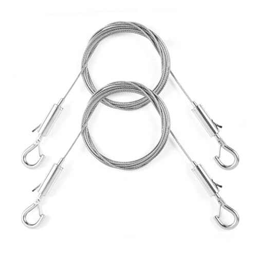 Hochbelastbar Einstellbare Automatische Drahtseil Federhaken Wäscheleine Bild Hängen Lösung System Suspension Code Edelstahl Kabel(50cm) von DYJLPP