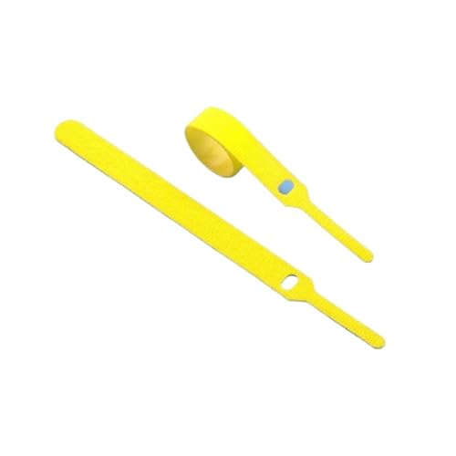 Lösbare Kabelbinder 150 200 300 Mm Kunststoffbefestigung Wiederverwendbare Kabelbinderbänder Nylonwickel Reißverschlussbündel Verbandbinder - Einfache Montage(Yellow,200mm x 100pcs) von DYJLPP
