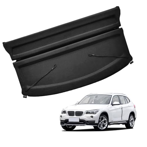DYKGYLYS Auto Einziehbarer Laderaumabdeckung Kofferraum, für BMW X1 2010-2015 Laderaumabdeckung Kofferraum Schutz Abdeckung Cargo Cover von DYKGYLYS