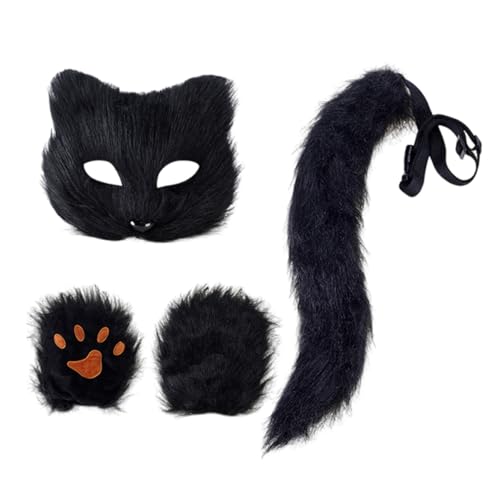 DYKeWei Veranstaltungszubehör des Anbieters Cosplay Masquerade Kostüm Accessoires Lange Haare mit Party Tail und Gloves Veranstaltungsstühle 20er Pack (C, One Size) von DYKeWei