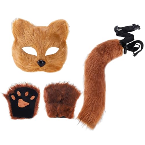 DYKeWei Veranstaltungszubehör des Anbieters Cosplay Masquerade Kostüm Accessoires Lange Haare mit Party Tail und Gloves Veranstaltungsstühle 20er Pack (F, One Size) von DYKeWei