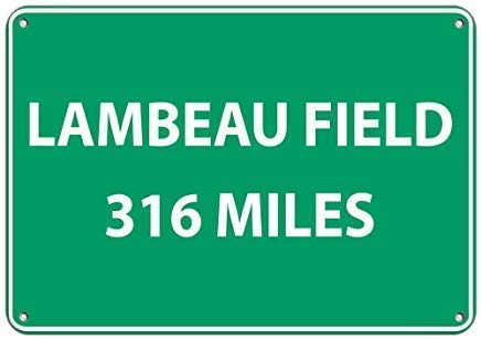 DYLAN MILLER Lambeau Field 316 Miles Verkehrsschild – Hinweisschild Warnschild 20,3 x 30,5 cm Blechschild TFA161 DYLAN MILLER Lambeau Field 316 Miles Verkehrsschild – Hinweisschild Warnschild 20,3 x 30,5 cm Blechschild TFA161 von DYLAN MILLER