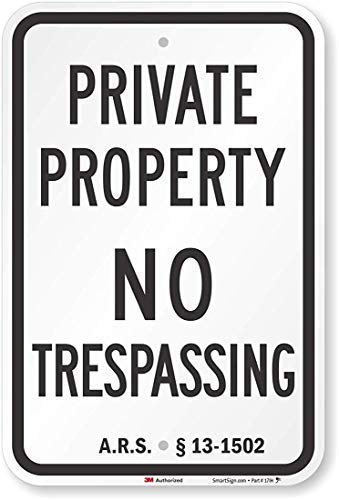 DYLAN MILLER Offizielles Arizona-Schild mit Aufschrift "No Trespassing" – Warnschild für drinnen und draußen, 20,3 x 30,5 cm DYLAN MILLER Offizielles Arizona-Schild mit Aufschrift "No Trespassing" – Warnschild für drinnen und draußen, 20,3 x 30,5 cm von DYLAN MILLER