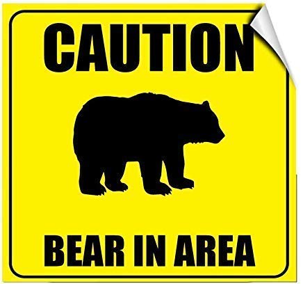 DYLAN MILLER Warnschild mit Aufschrift "Caution Bear in Area Traffic", 20,3 x 30,5 cm, für drinnen und draußen, TFA164 DYLAN MILLER Warnschild mit Aufschrift "Caution Bear in Area Traffic", 20,3 x 30,5 cm, für drinnen und draußen, TFA164 von DYLAN MILLER