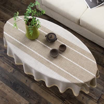 Tischläufer Couchtisch Tischdecke Baumwolle und Leinen Langer ovaler Tee Tischtuch Entenform Ei-förmiges Wohnzimmer Tee Tisch Tischdecke tischläufer modern (Color : E, Specification : 100x150cm) von DYLIJU