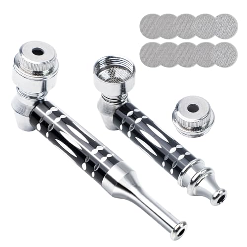DYMHQ 2 Stück Tragbare Mini Pfeifenhalter, Mini Pfeifenhalter Tabak Pfeifen Set, Pfeifenhalter mit 10 Edelstahlsiebfiltern, Rauchzubehör Tabak Pfeifen Set, Mini Ornament Pipe für Vater Freund DYMHQ 2 Stück Tragbare Mini Pfeifenhalter, Mini Pfeifenhalter Tabak Pfeifen Set, Pfeifenhalter mit 10 Edelstahlsiebfiltern, Rauchzubehör Tabak Pfeifen Set, Mini Ornament Pipe für Vater Freund von DYMHQ