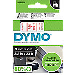 DYMO D1 40915 Schriftband 9 mm x 7 m Rot, Weiß von DYMO