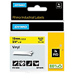 DYMO IND 18433 Rhino Schriftband Ja Schwarz Schwarz auf Gelb 19 mm (B) x 5,5 m (L) von DYMO